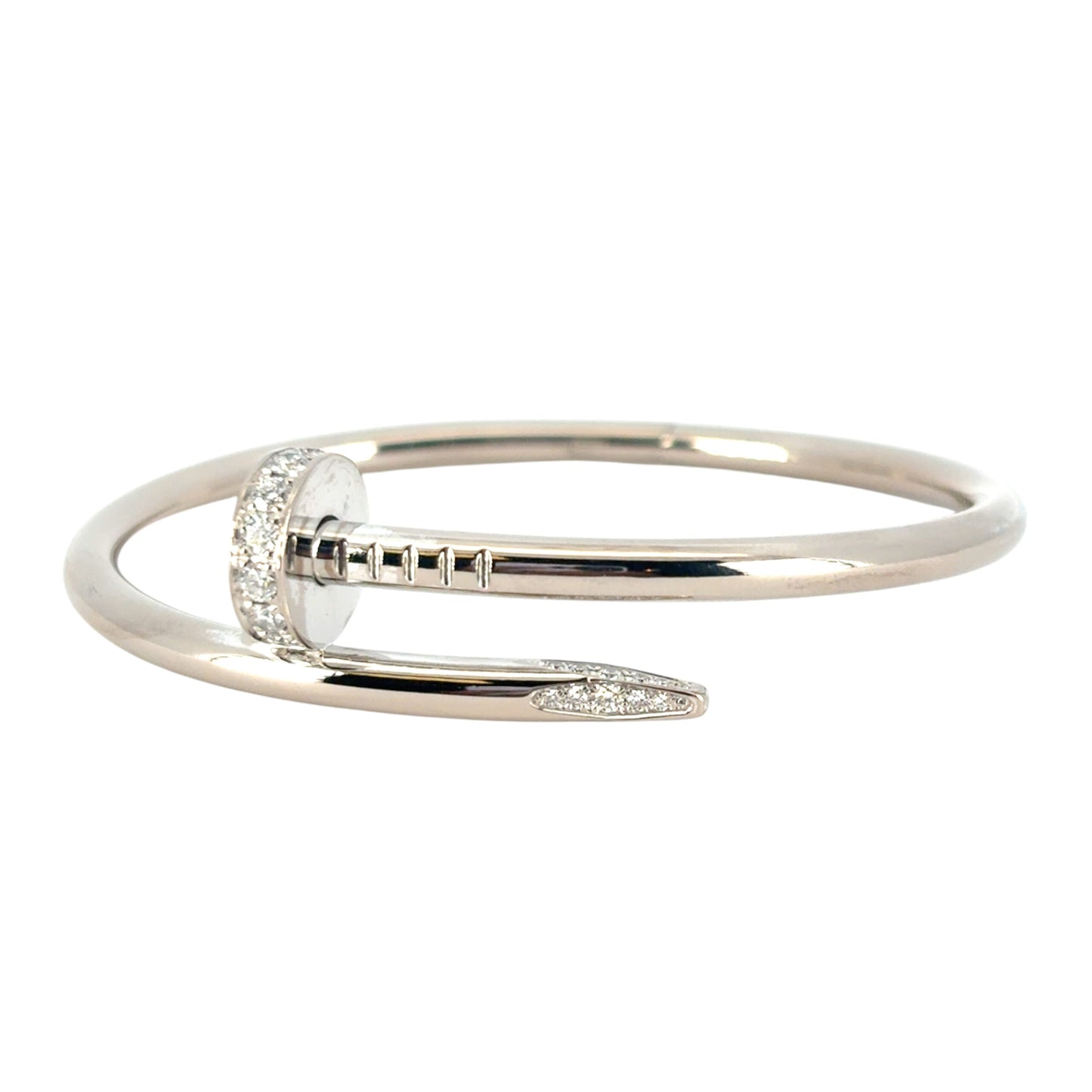 Cartier 18k White Gold Juste Un Clou (Nail) Bangle