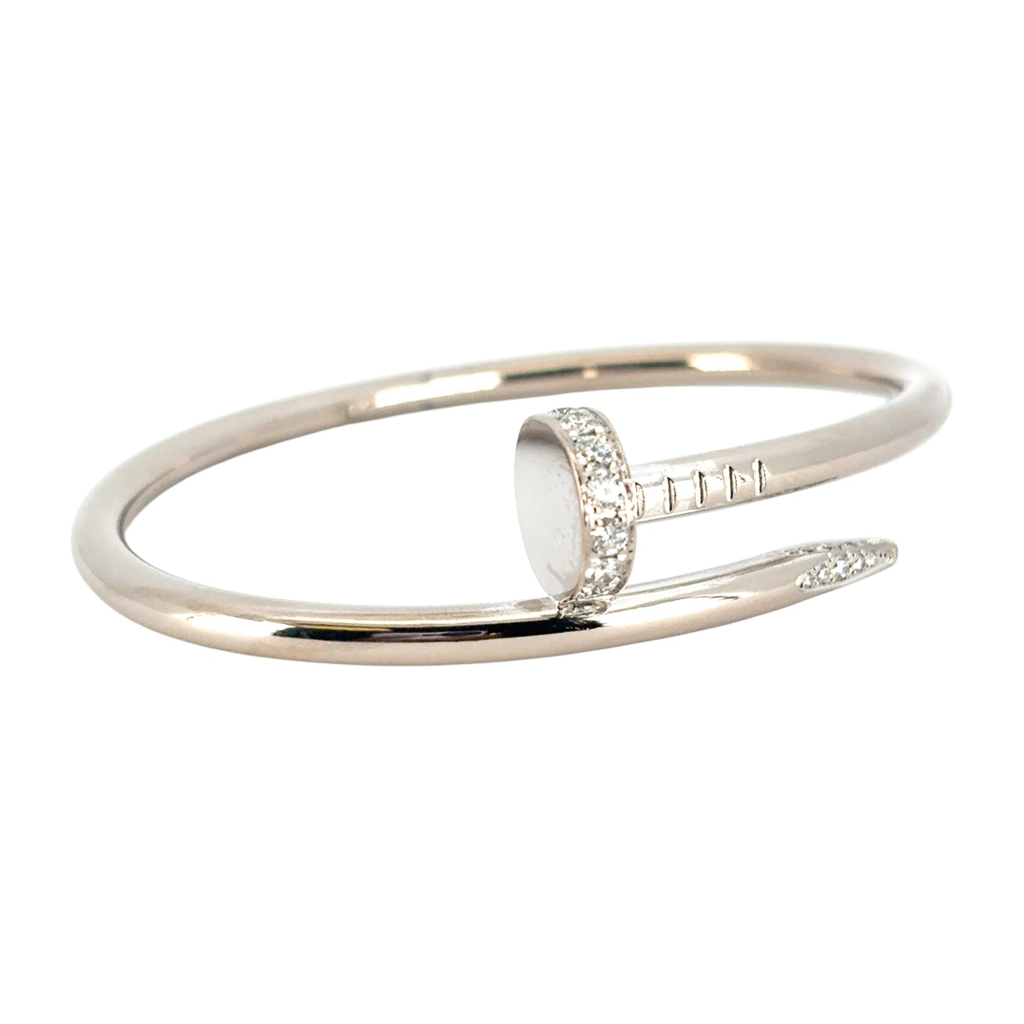 Cartier 18k White Gold Juste Un Clou (Nail) Bangle