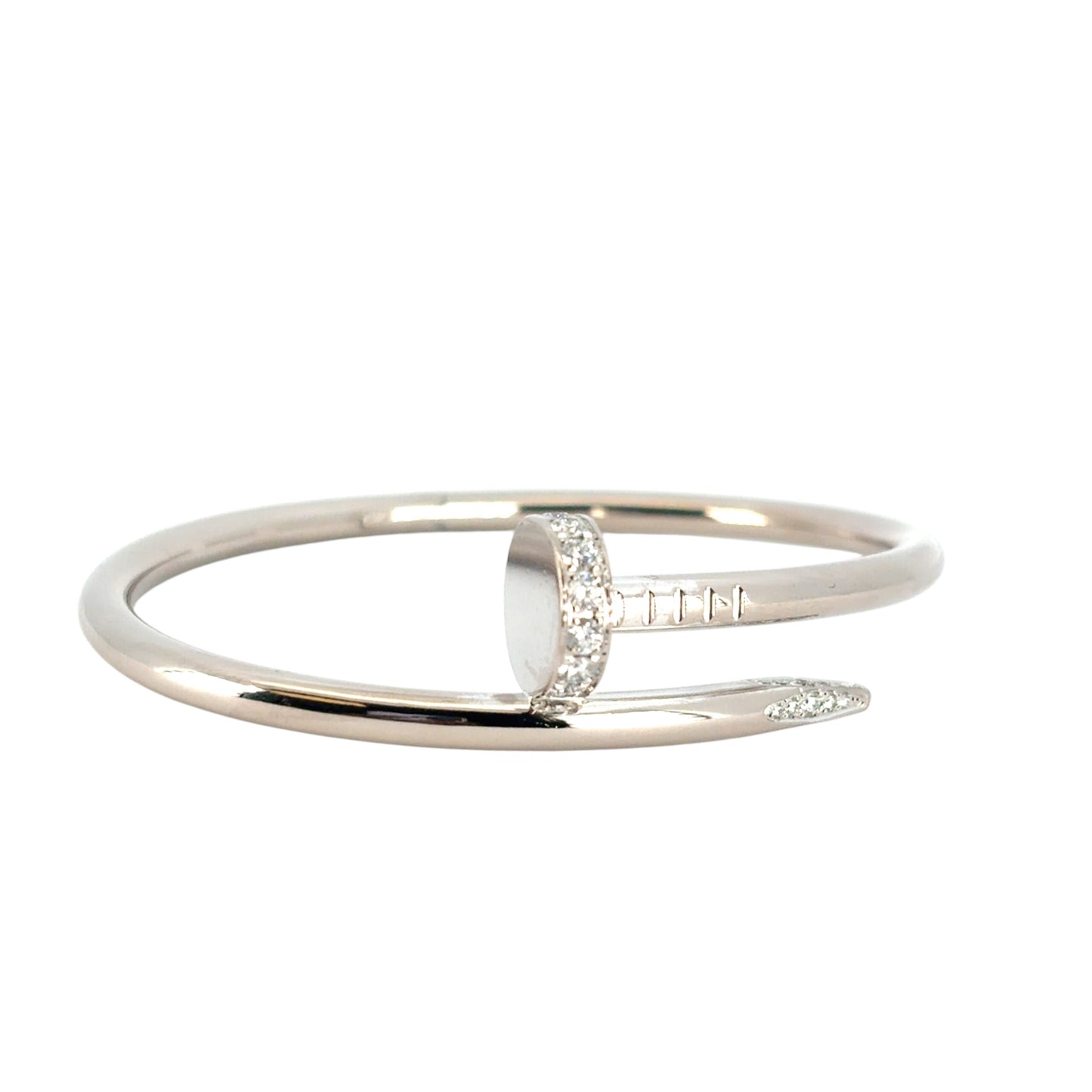 Cartier 18k White Gold Juste Un Clou (Nail) Bangle