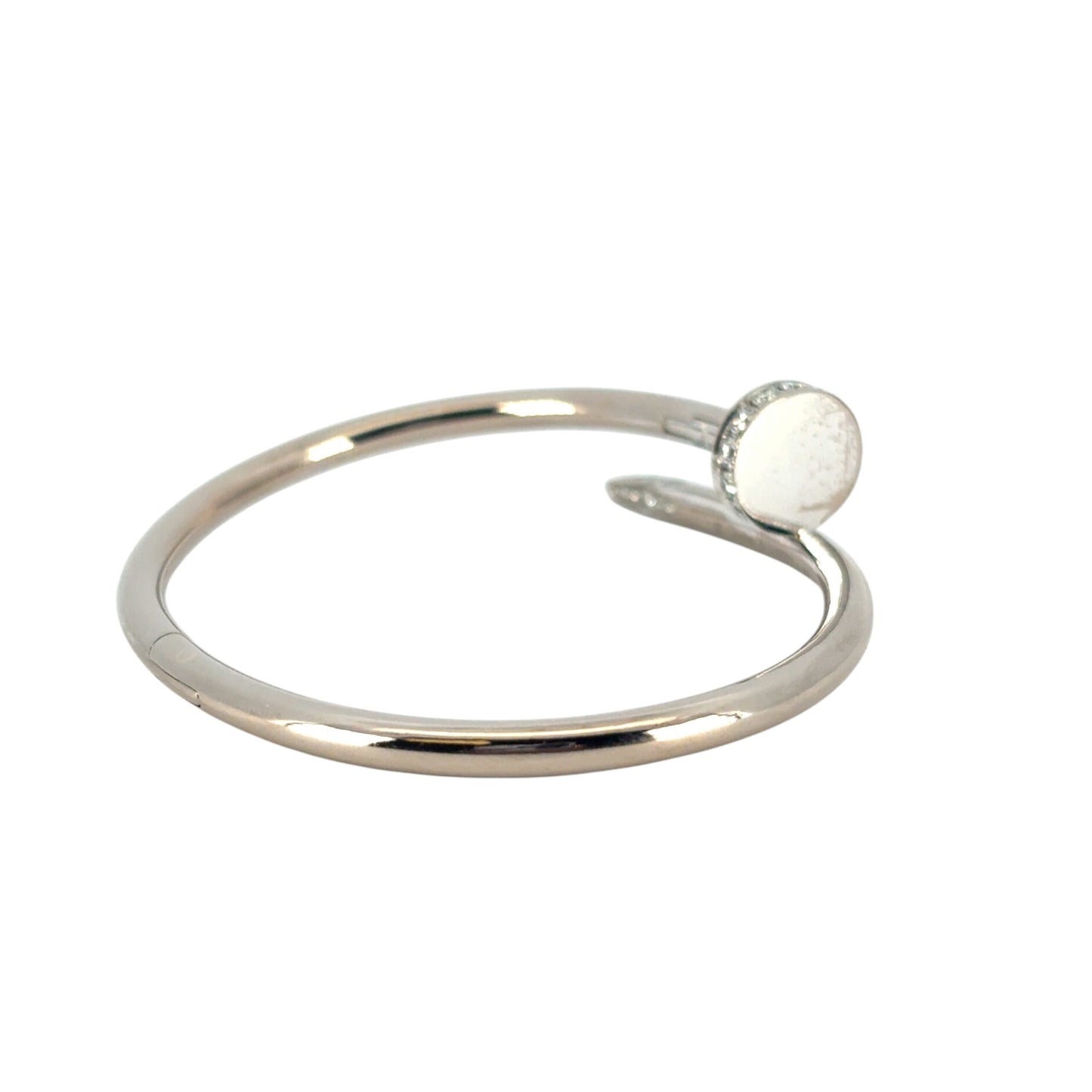 Cartier 18k White Gold Juste Un Clou (Nail) Bangle