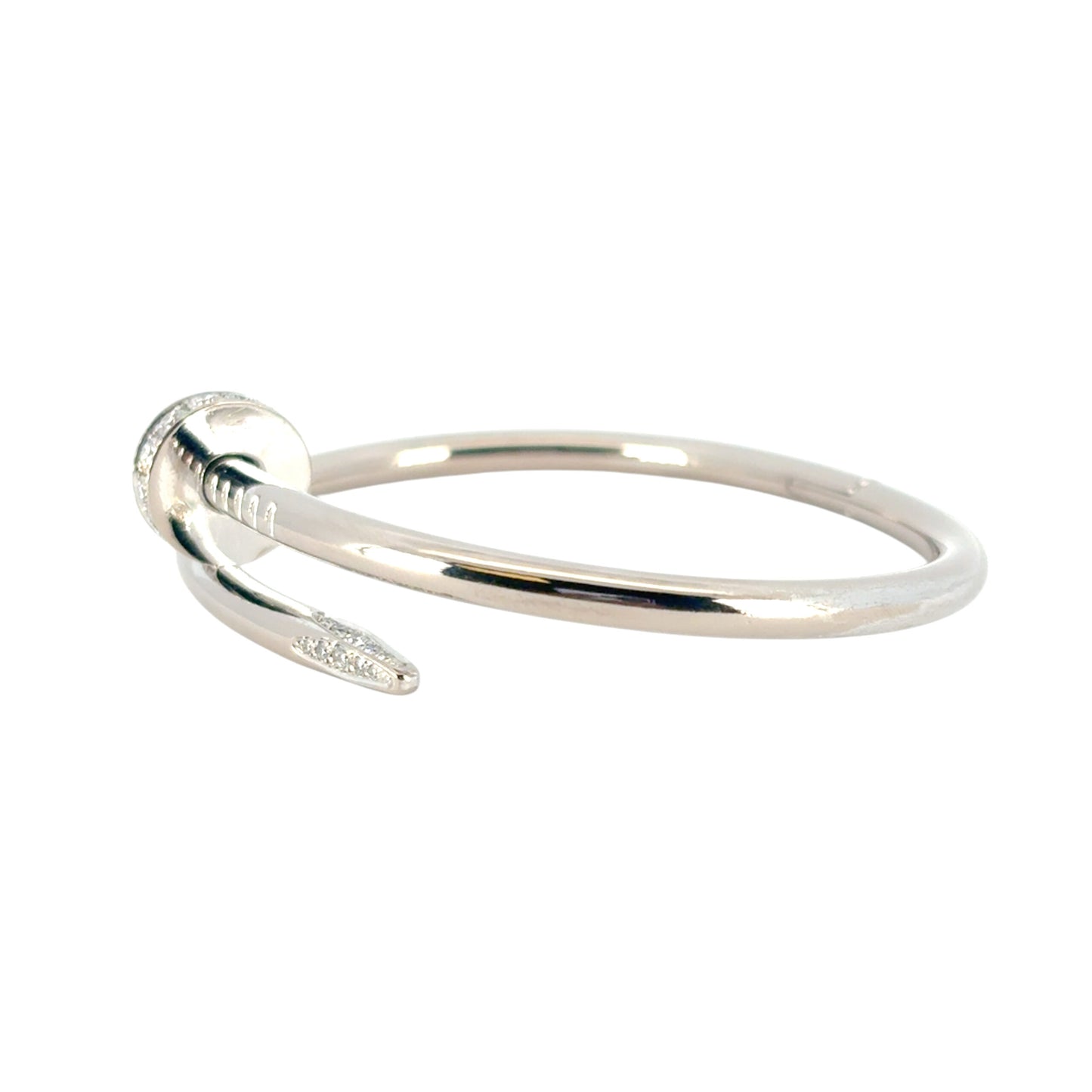 Cartier 18k White Gold Juste Un Clou (Nail) Bangle