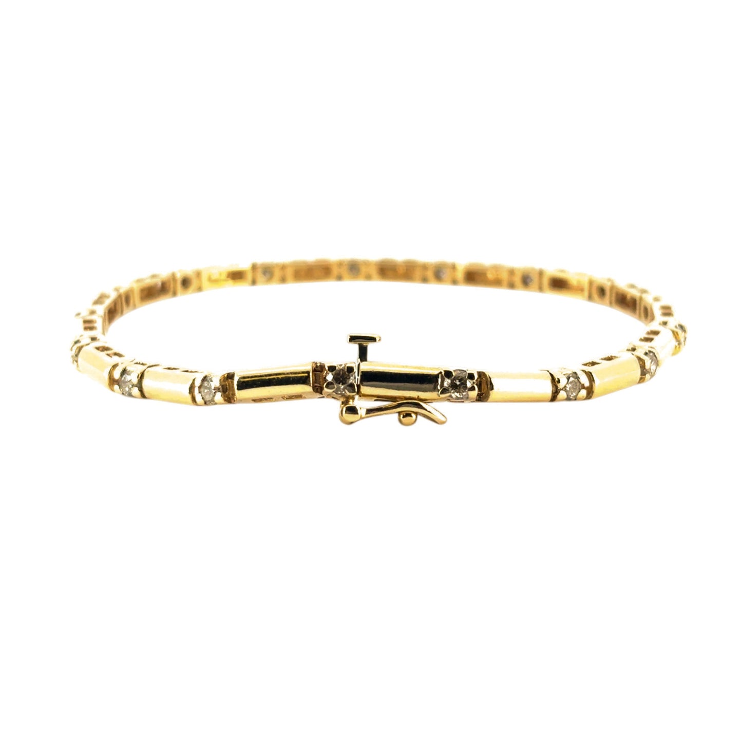 14k Yellow Gold Approximately 1.7ctw of Natural Diamond Bracelet