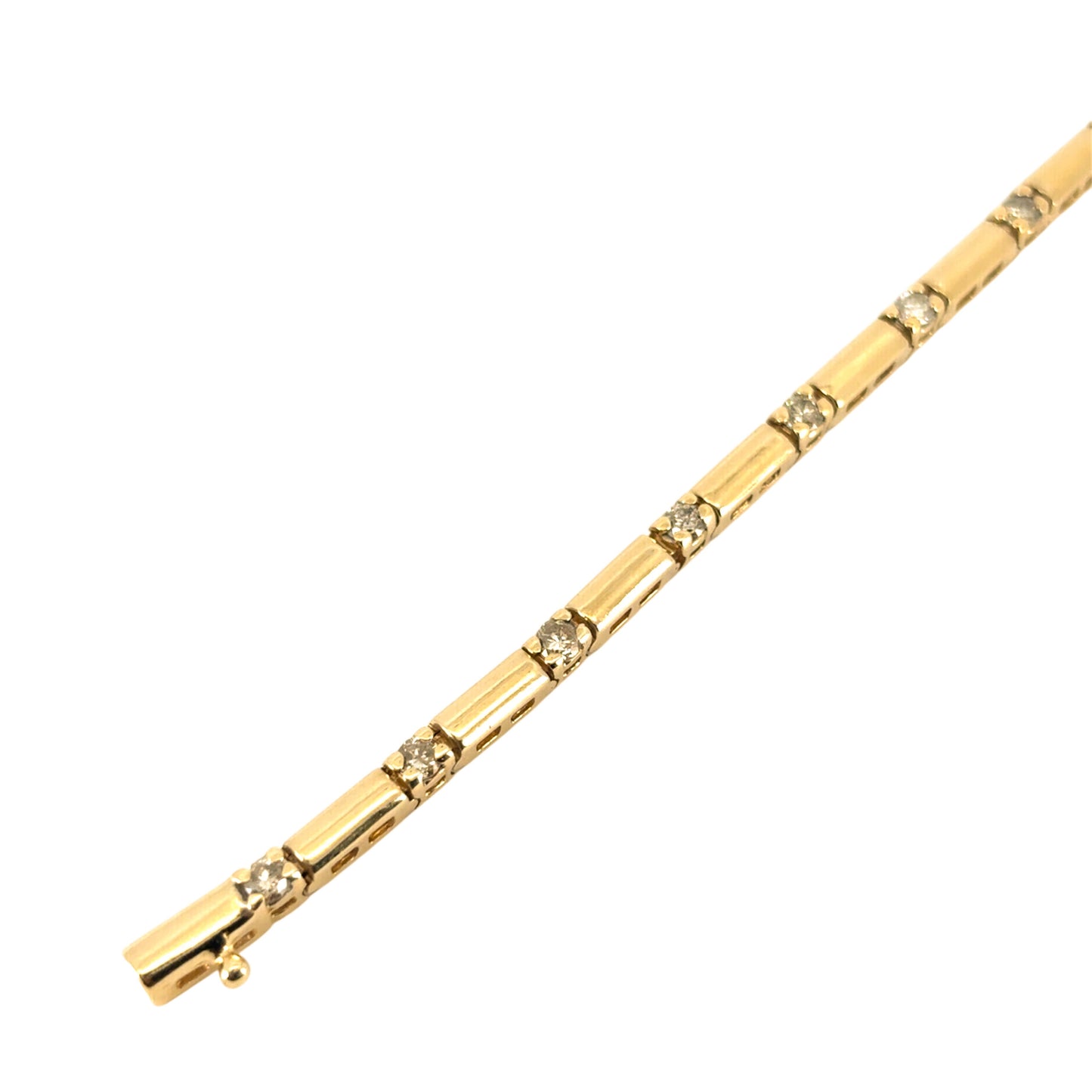 14k Yellow Gold Approximately 1.7ctw of Natural Diamond Bracelet
