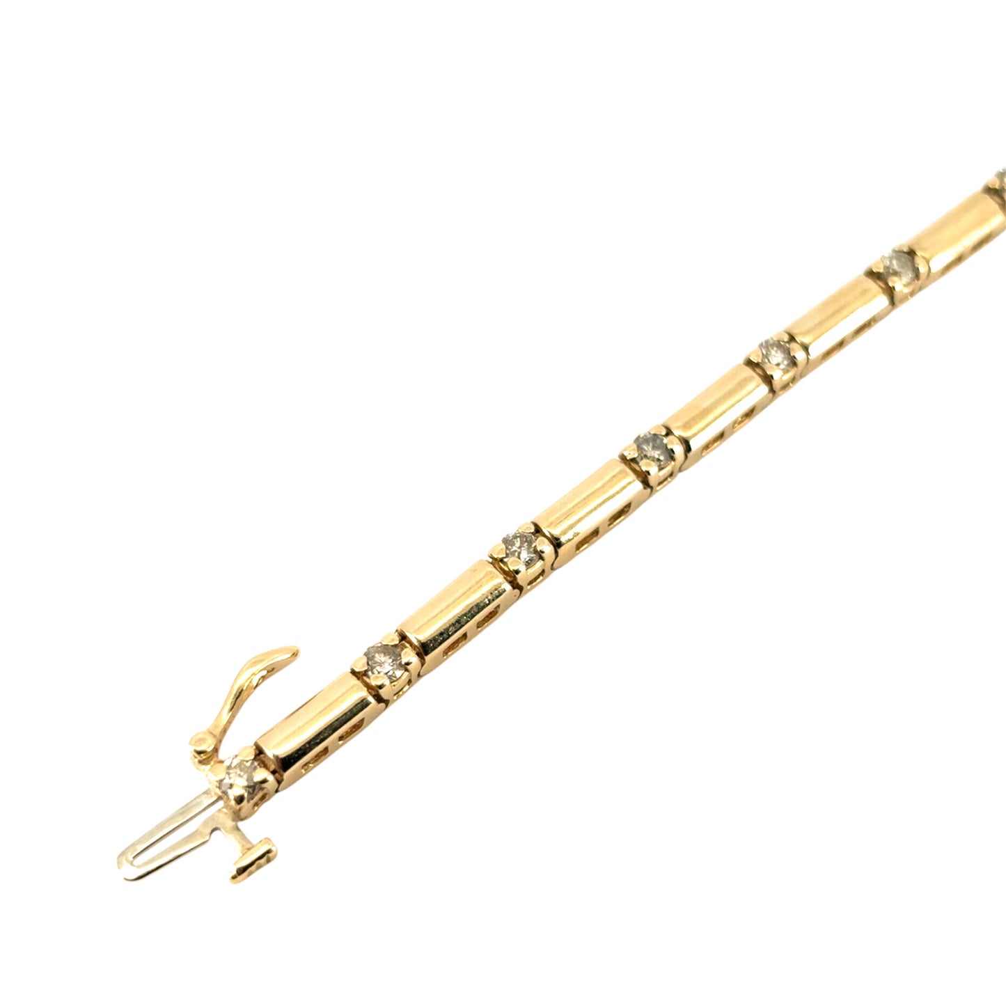 14k Yellow Gold Approximately 1.7ctw of Natural Diamond Bracelet