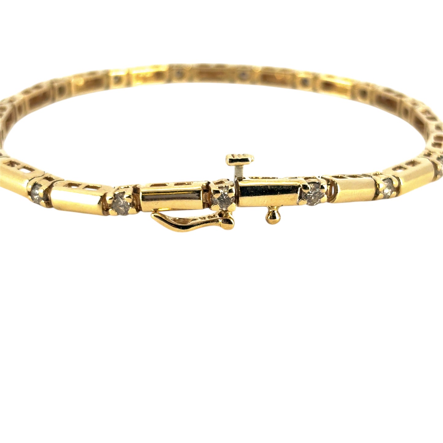 14k Yellow Gold Approximately 1.7ctw of Natural Diamond Bracelet
