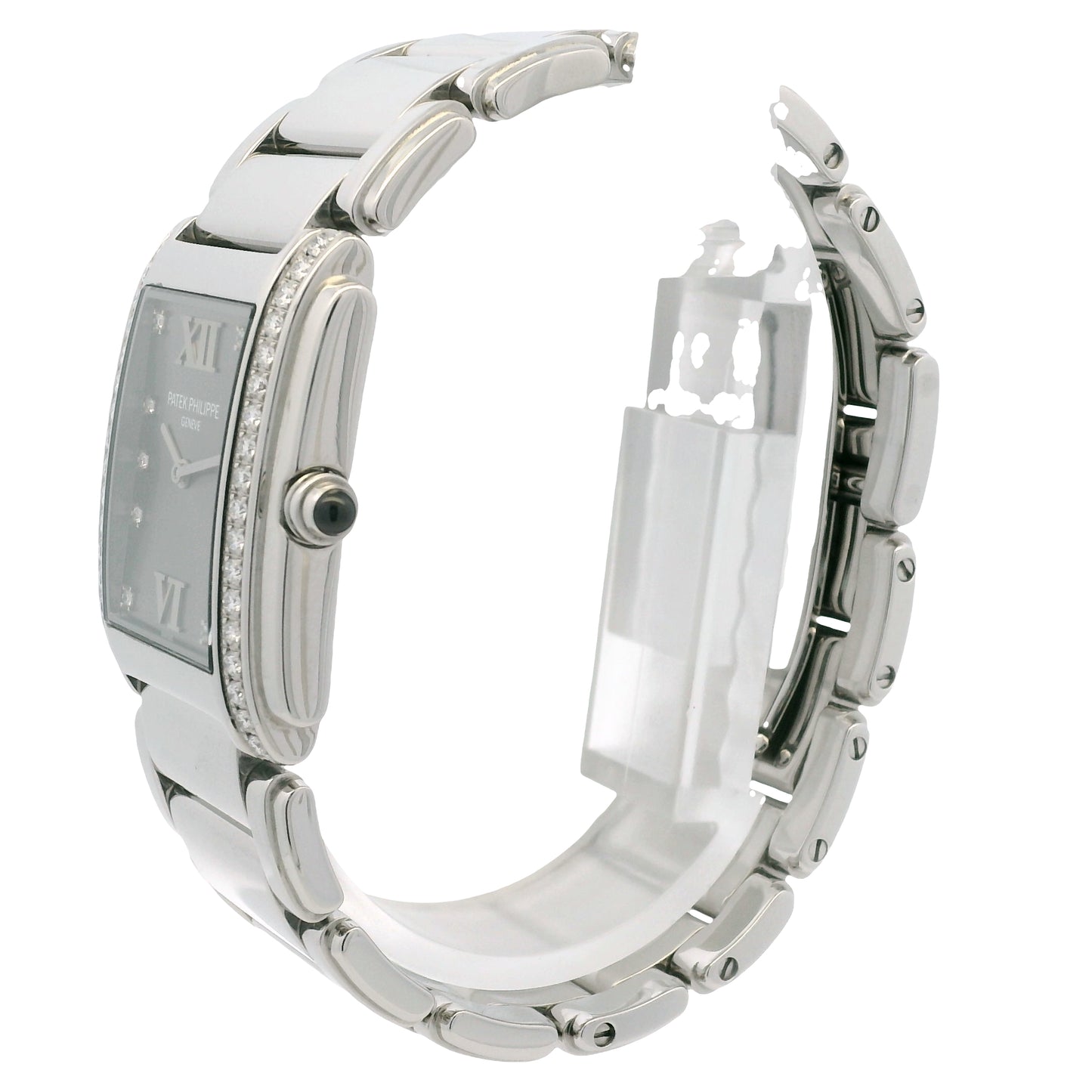 Patek Philippe 4910/10A Twenty-4 Stainless Steel Gray Dial Diamond Ladies Watch