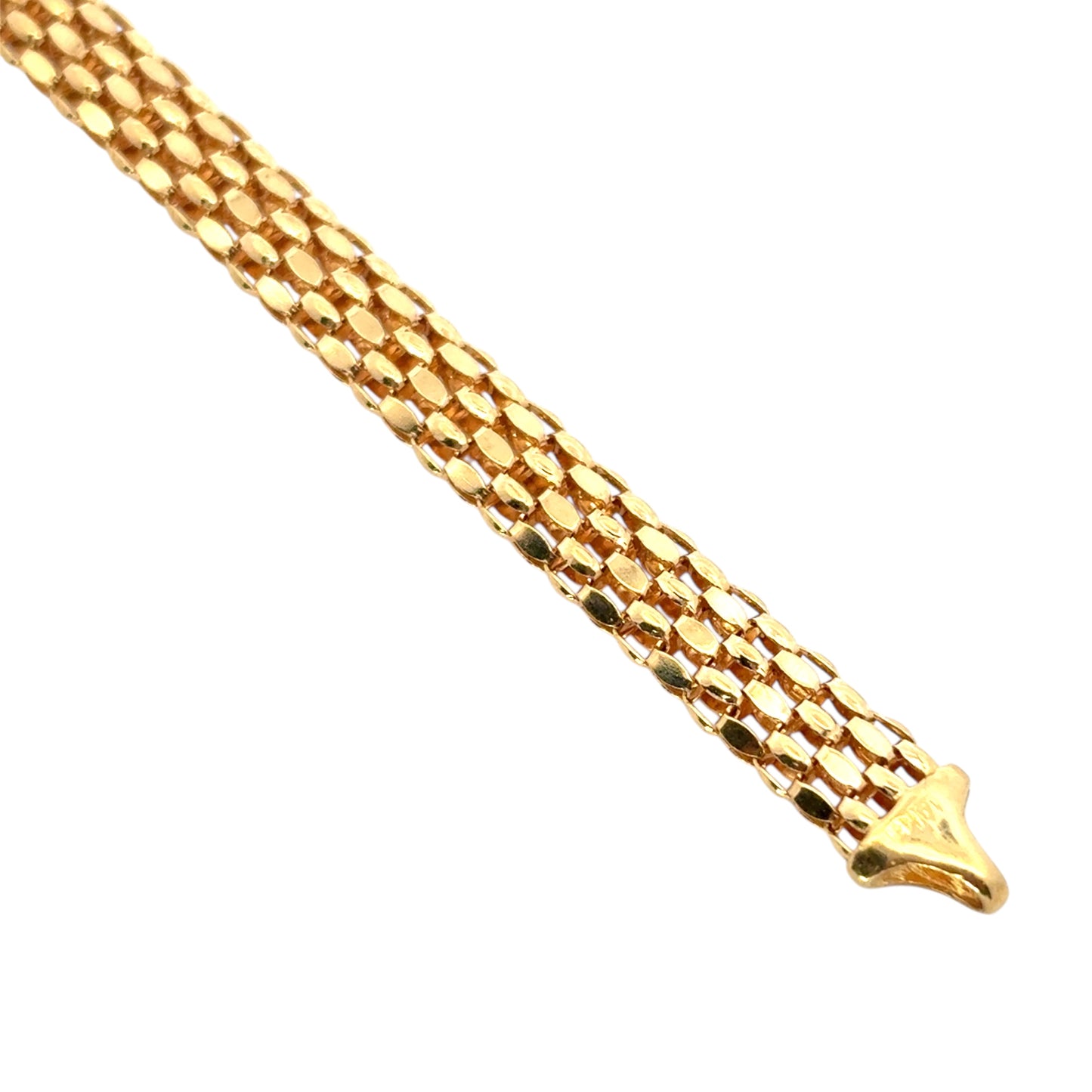 Vintage 22k Yellow Gold 0.87ctw Diamond Heart Ribbon Necklace