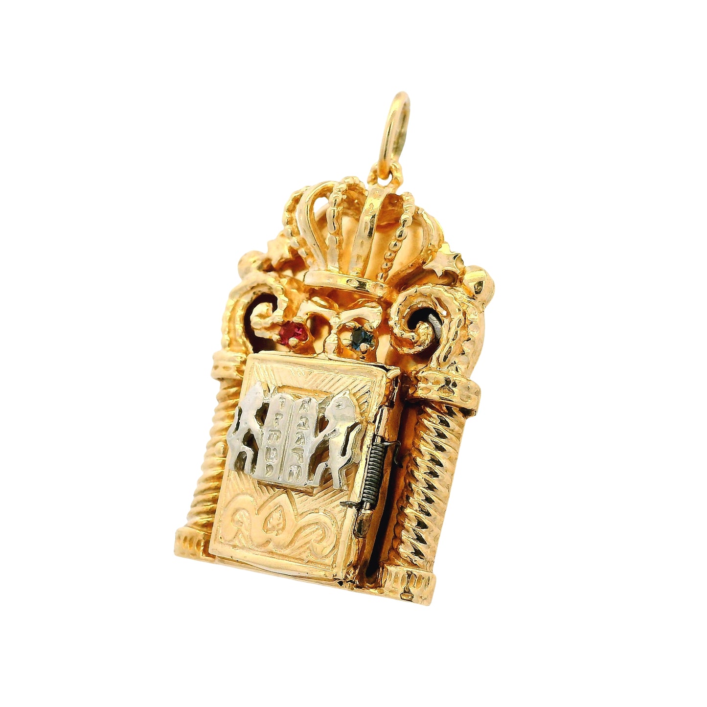 14k Yellow Gold Openable Torah Scroll Pendant
