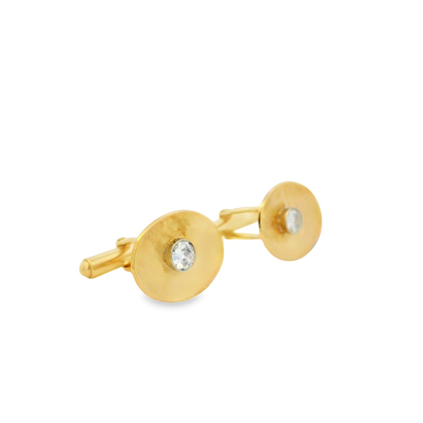 14k Yellow Gold Cone 0.75ct Diamond Cufflinks