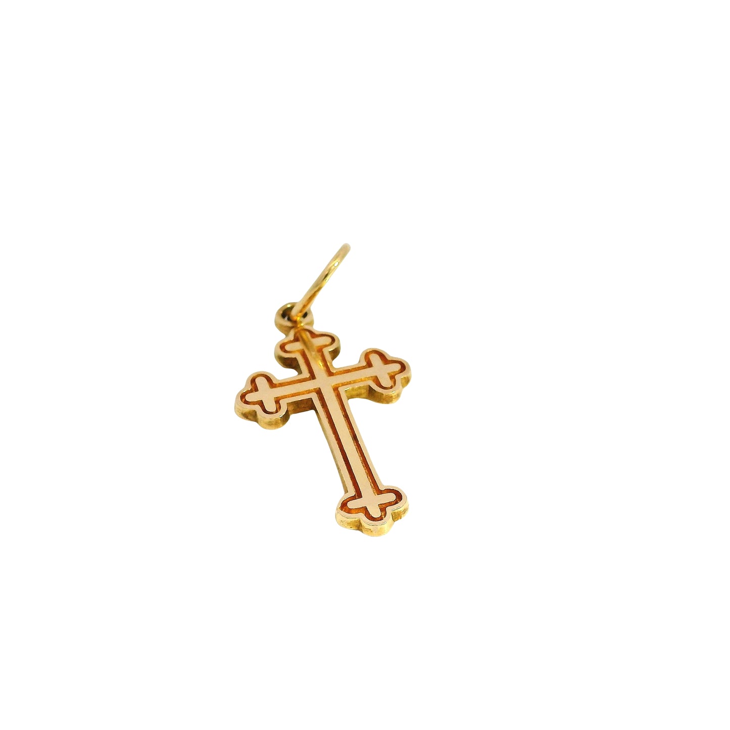 18k Yellow Gold Orthodox Cross Pendant
