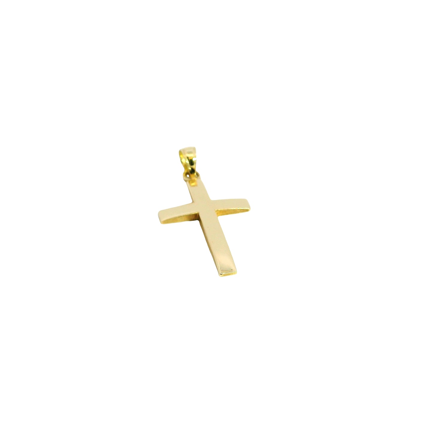 14k Yellow Gold Smooth Cross Pendant