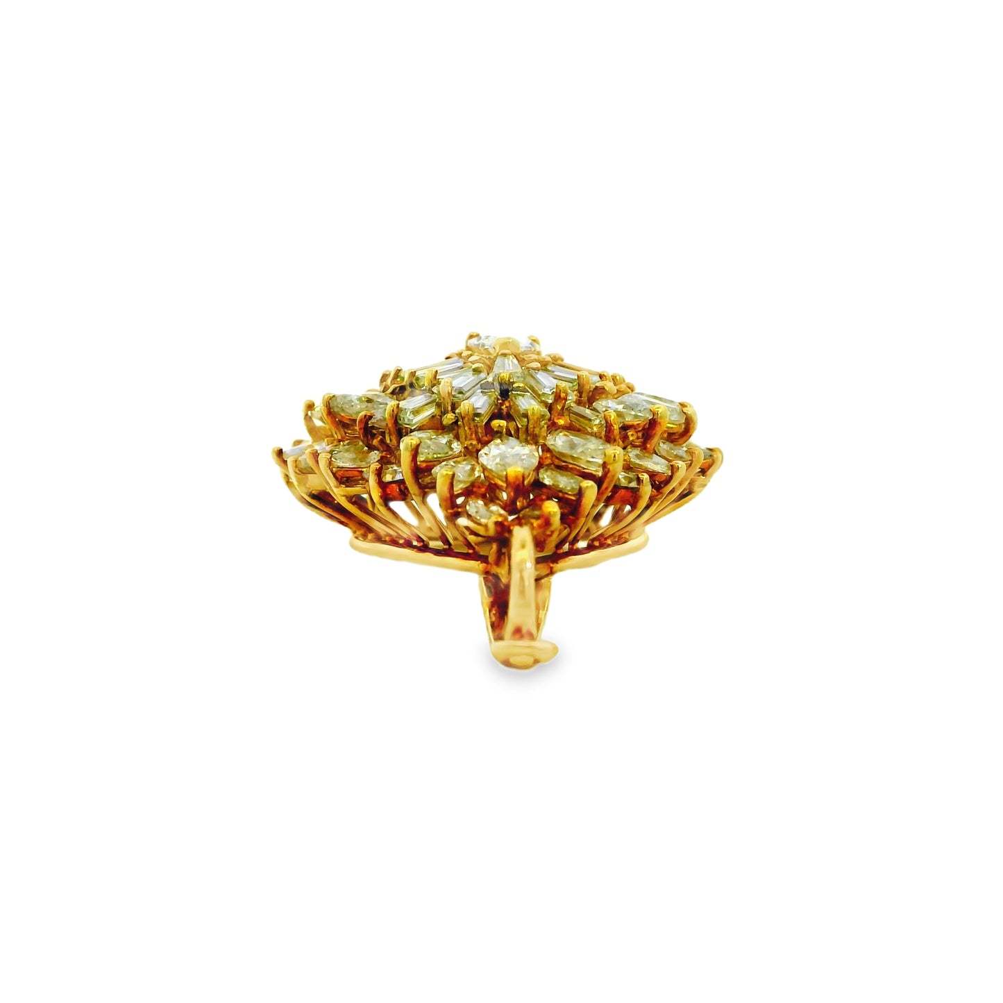 18k Yellow Gold 14ctw Multi-Cut Diamond Pendant
