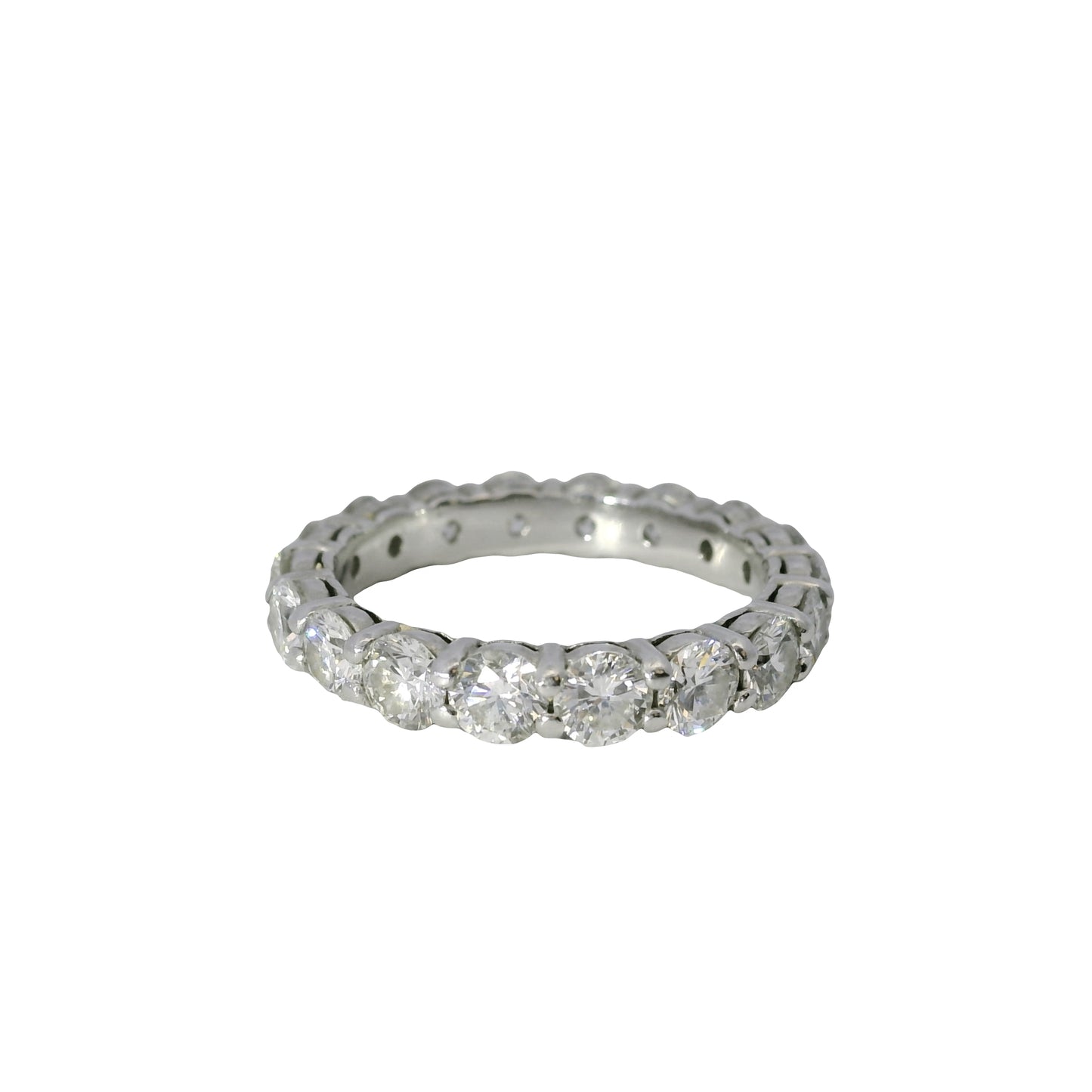 Platinum 2.84ctw Round Brilliant Diamond Eternity Band
