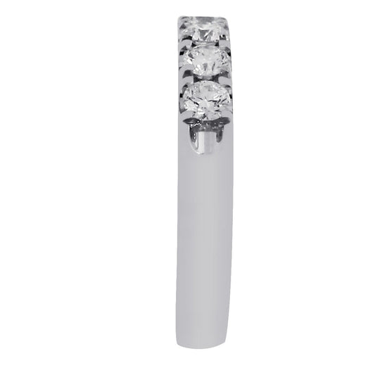 14k White Gold 0.60ctw 5 Stone Diamond Wedding Band