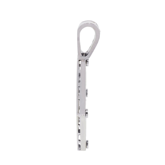 18k White Gold 3.14ctw IGL Certified Diamond Gun Pendant