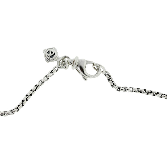 David Yurman Two Tone Disc Pendant on Chain Necklace