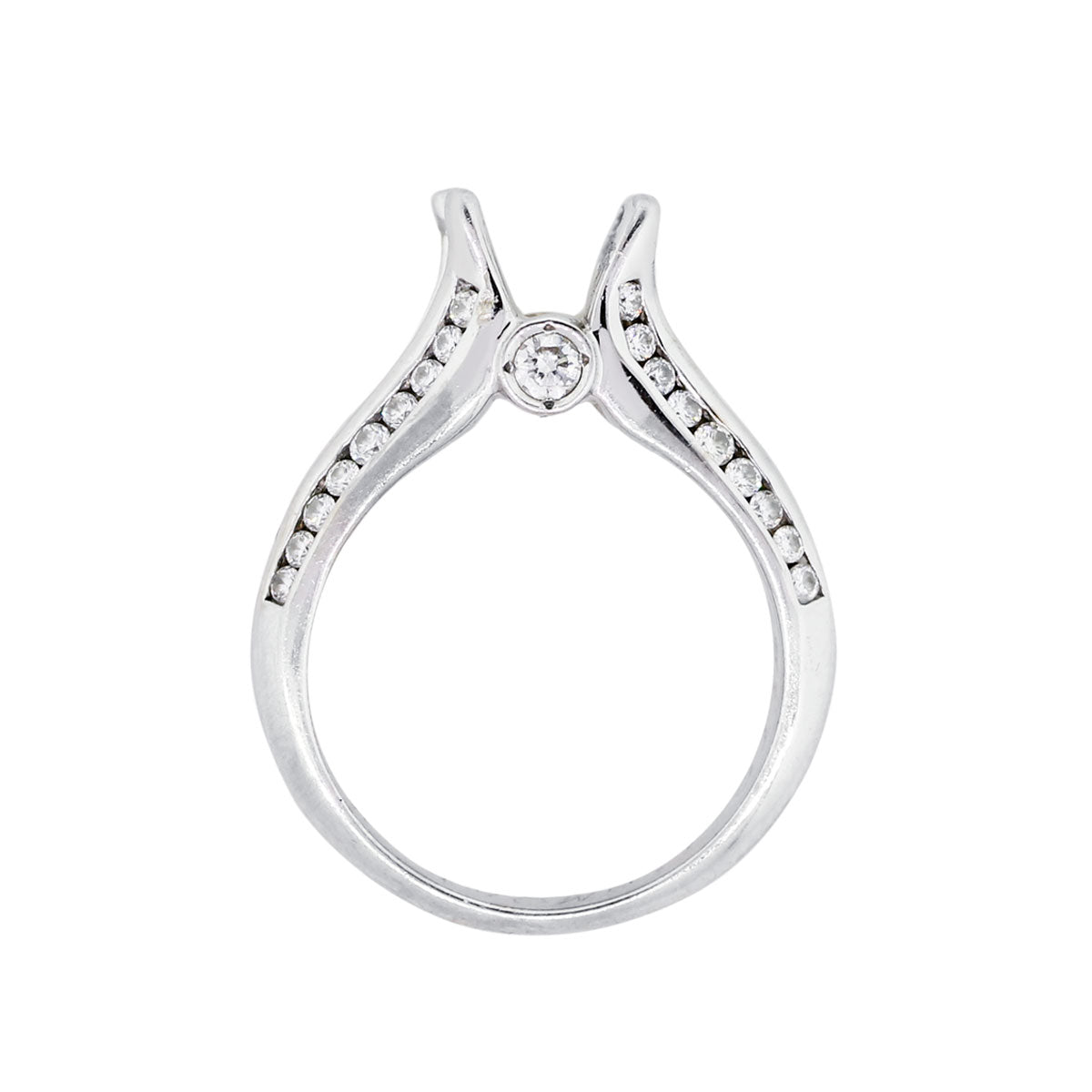 18k White Gold 2ctw Diamond Wide Ring Mounting
