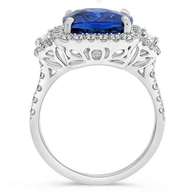 6.25ct Sapphire Three Stone Ring — view 3