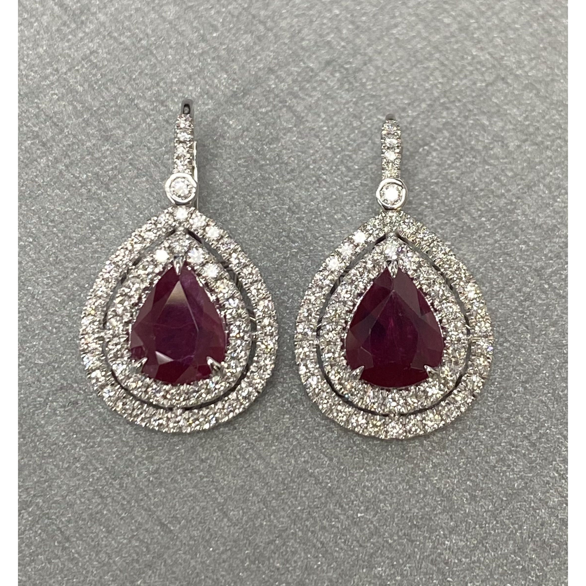 Pear Shape Ruby Earring — view 4