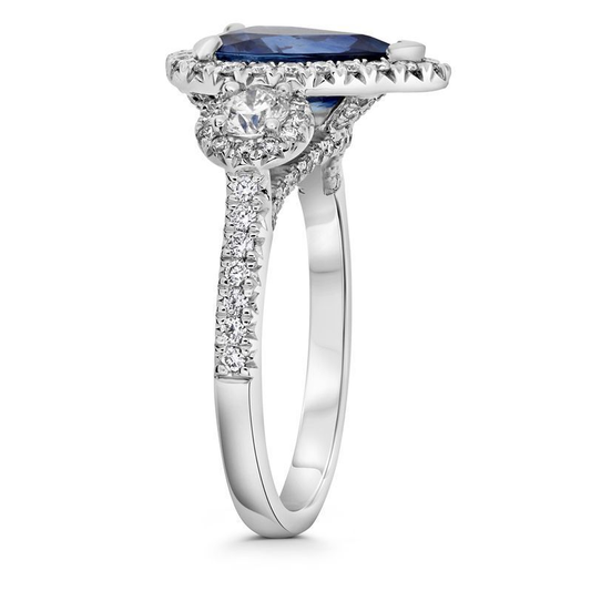 Pear Shape Sapphire Ring — view 2