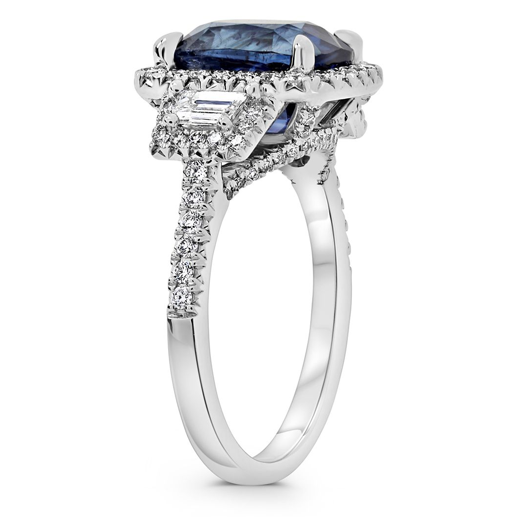 Cushion Sapphire Ring — view 3