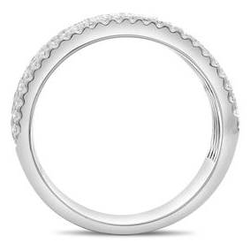 White Gold Wide Diamond Pave Band — view 2