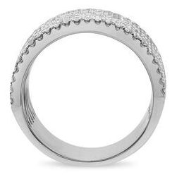White Gold Extra Wide Diamond Pave Band — view 2