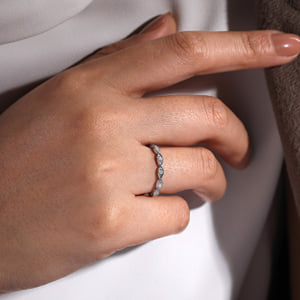 14K White Gold Diamond Bujukan Marquise Station Ring — Gabriel & Co. LR4381W45JJ