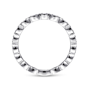14K White Gold Marquise Station Diamond Stackable Ring — Gabriel & Co. LR4794W45JJ