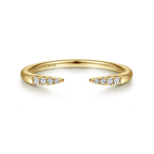 14K Yellow Gold Diamond Stackable Ring, 0.05ct — Gabriel & Co. LR51177Y45JJ