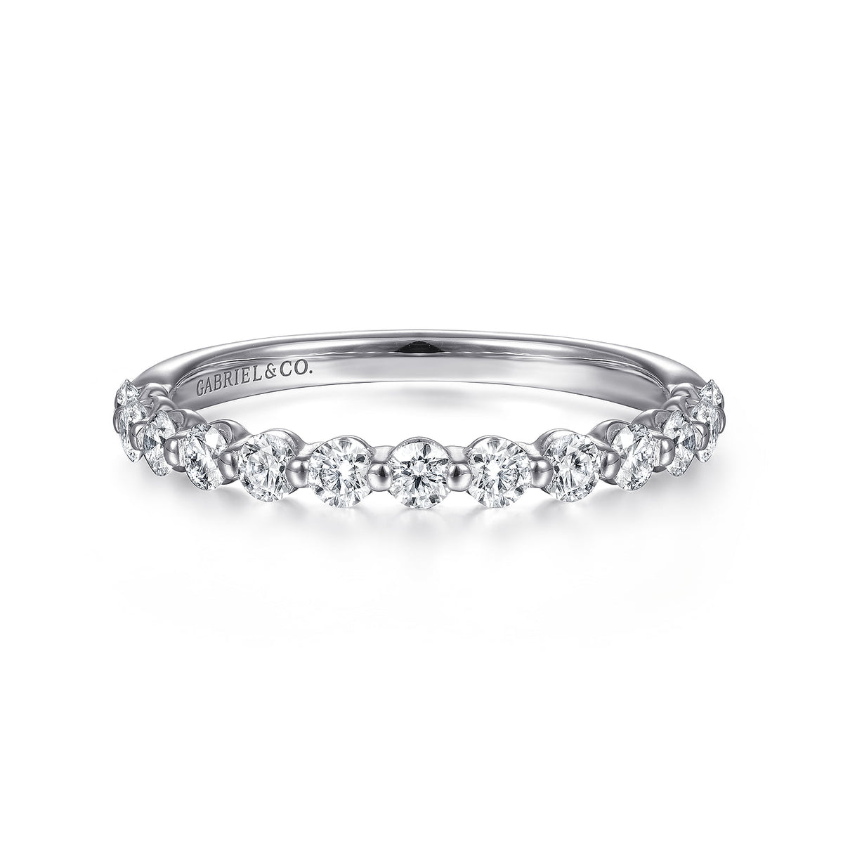 Stackable Ring 14K White Gold Diamond 0.5ct — Gabriel & Co. LR51935W45JJ
