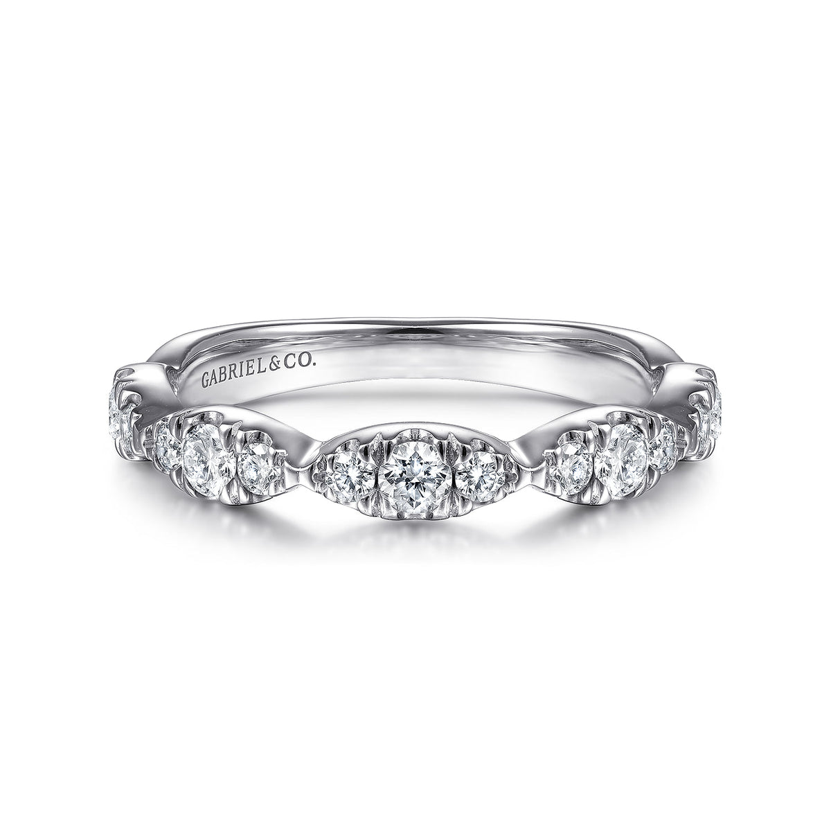 Stackable Ring 14K White Gold Diamond 0.4ct — Gabriel & Co. LR51936W45JJ