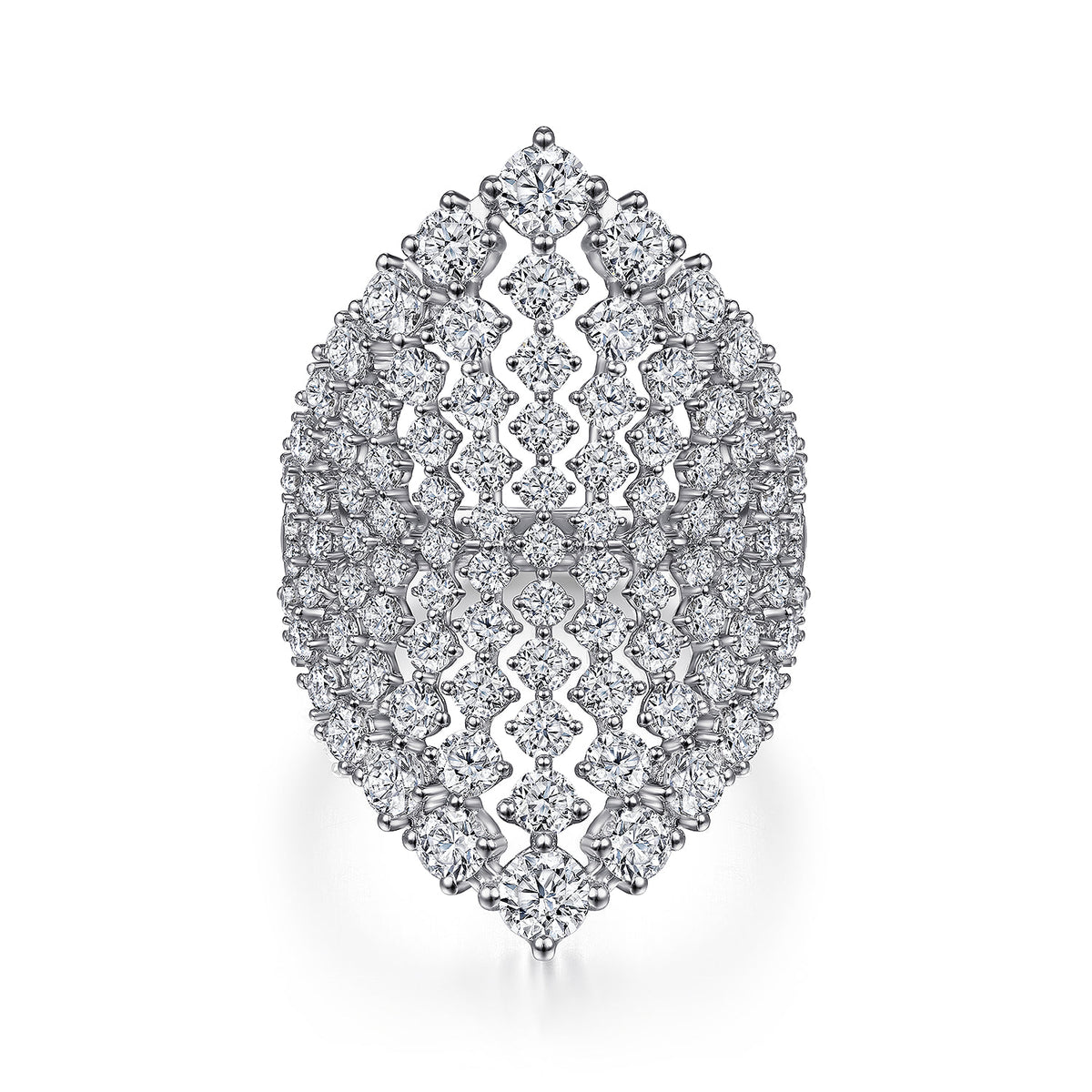 18K White Gold Statement Diamond Ring — Gabriel & Co. LR52059W84JJ