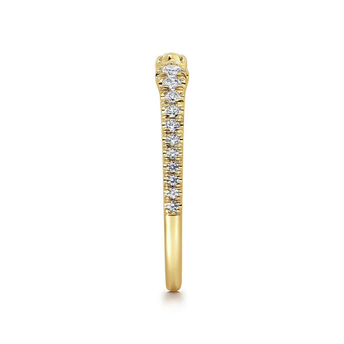 Stackable Open Ring 14K Yellow Gold Diamond 0.16ct — Gabriel & Co. LR52544Y45JJ