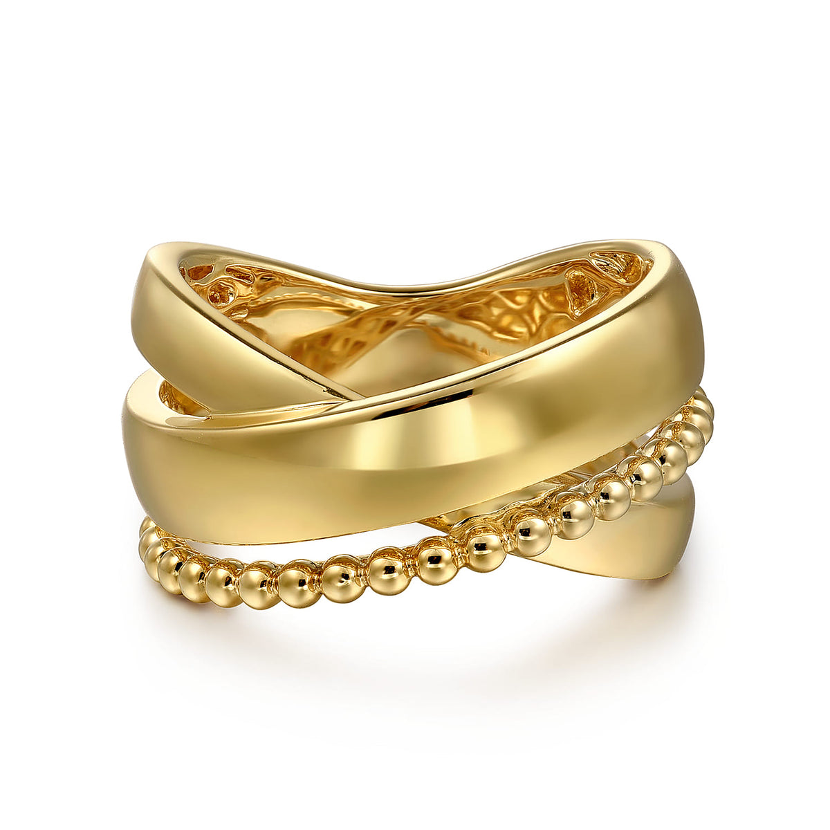 14K Yellow Gold Bujukan Criss Cross Ring — Gabriel & Co. LR52706Y4JJJ