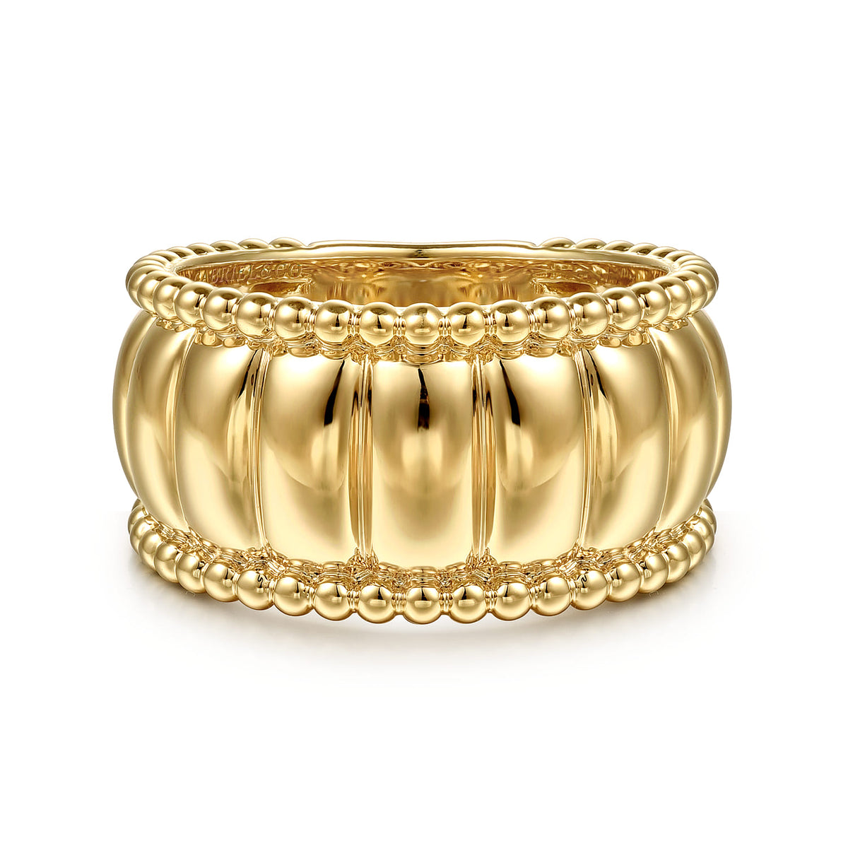 14K Yellow Gold Bujukan and Scallop Cigar Band — Gabriel & Co. LR52716Y4JJJ