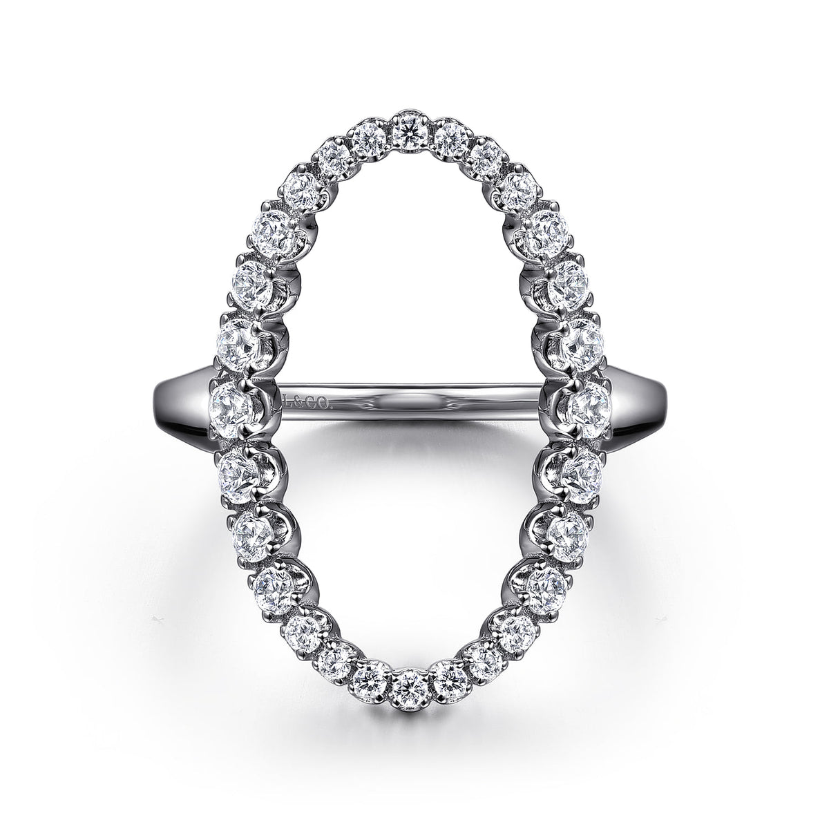Statement Fashion Ring 14K White Gold Diamond 0.5ct — Gabriel & Co. LR52748W45JJ