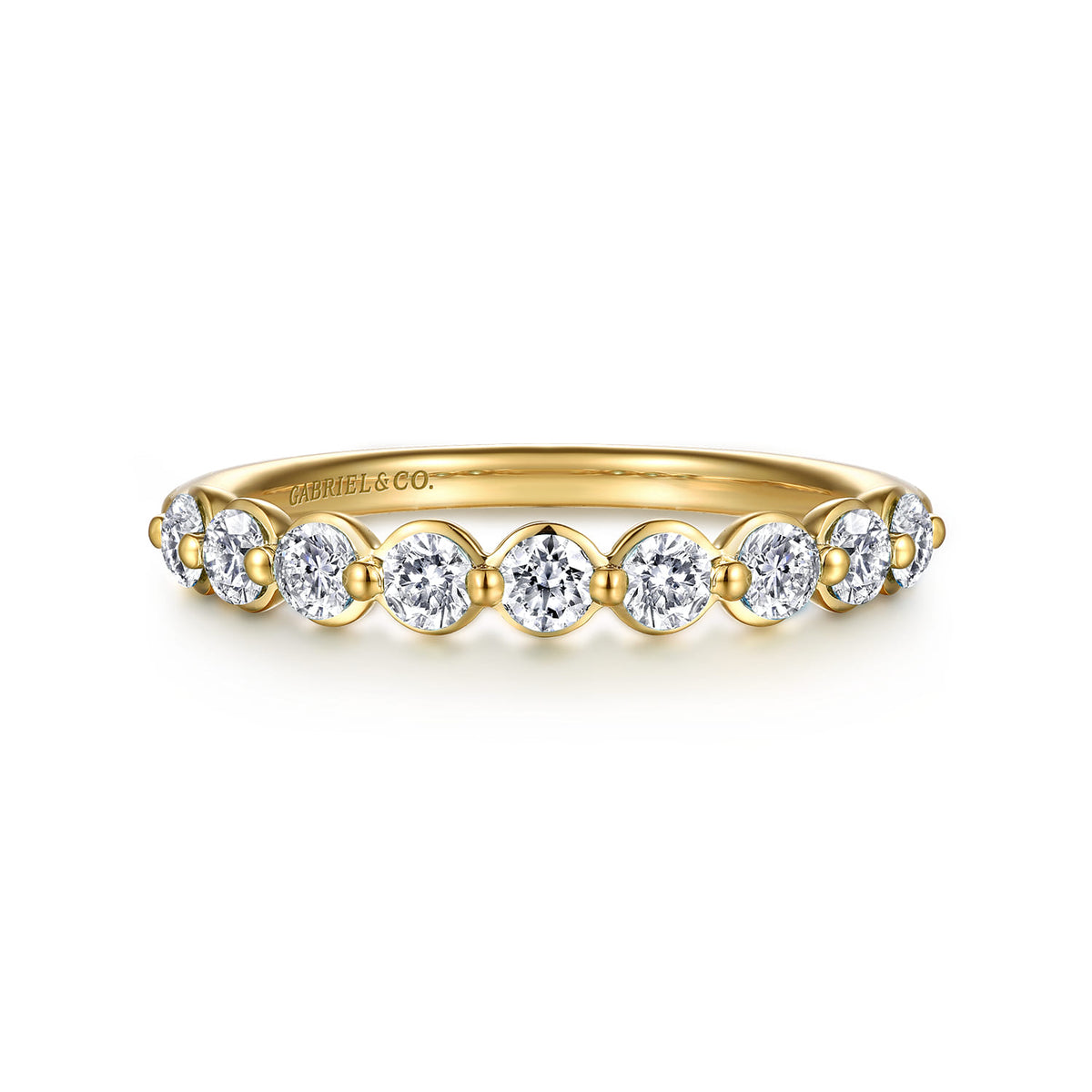 14K Yellow Gold Diamond Stackable Ring — Gabriel & Co. LR52874Y45JJ