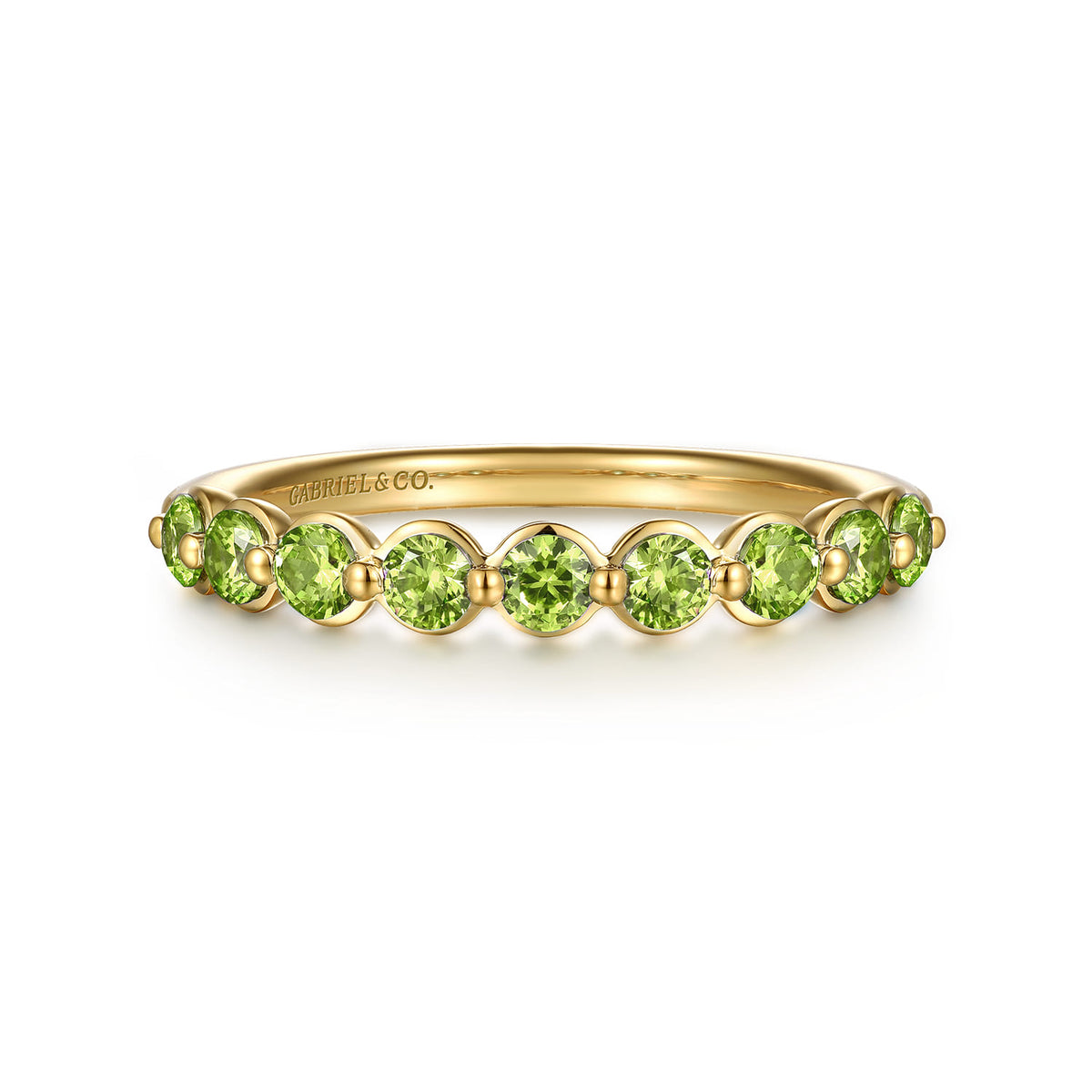 14K Yellow Gold Peridot Stackable Ring — Gabriel & Co. LR52874Y4JPE