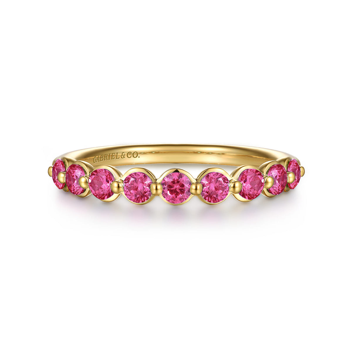 14K Yellow Gold Ruby Stackable Ring — Gabriel & Co. LR52874Y4JRA