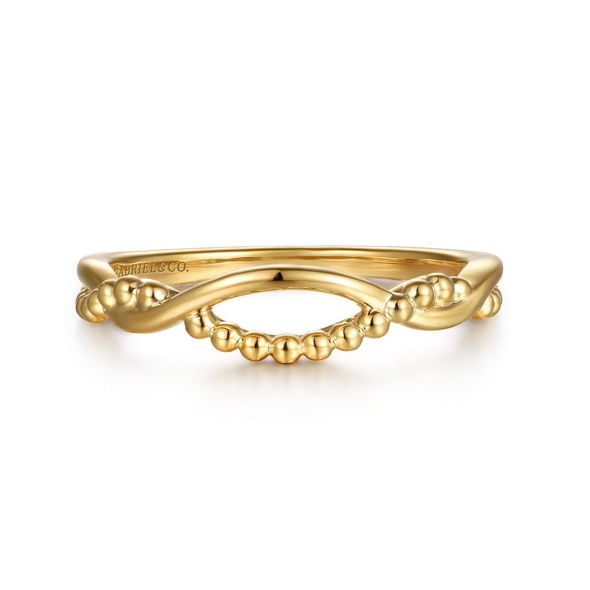 14K Yellow Gold Bujukan Twisted Stackable Ring — Gabriel & Co. LR52878Y4JJJ