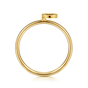 14K Yellow Gold Initial O Stackable Ring — Gabriel & Co. LR52879O-Y4JJJ