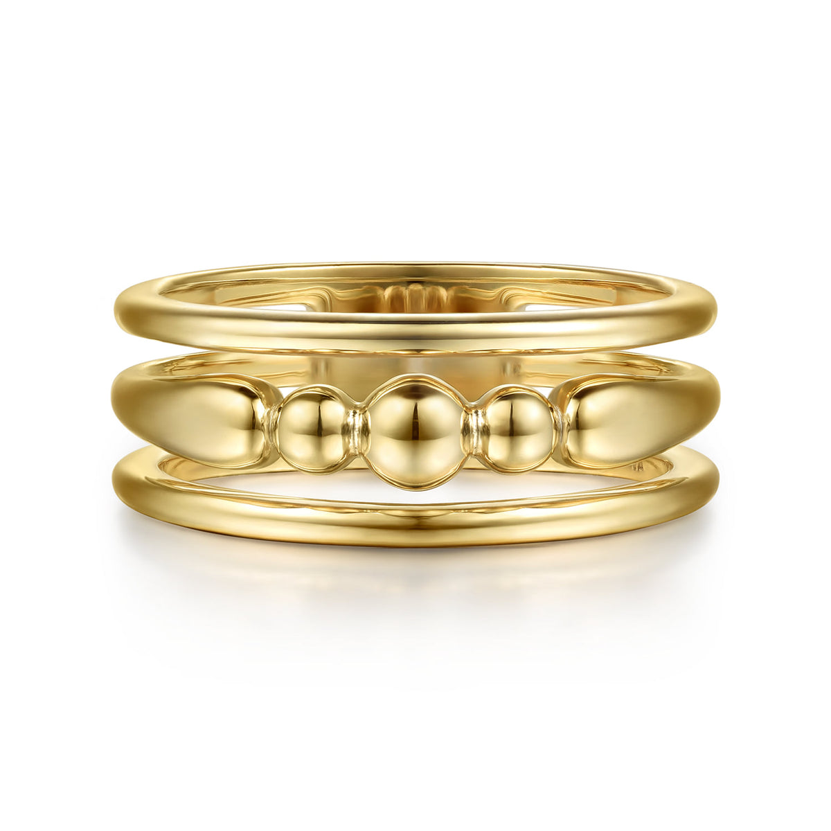 14K Yellow Gold Bujukan Bullet Wide Band Ring — Gabriel & Co. LR52992Y4JJJ