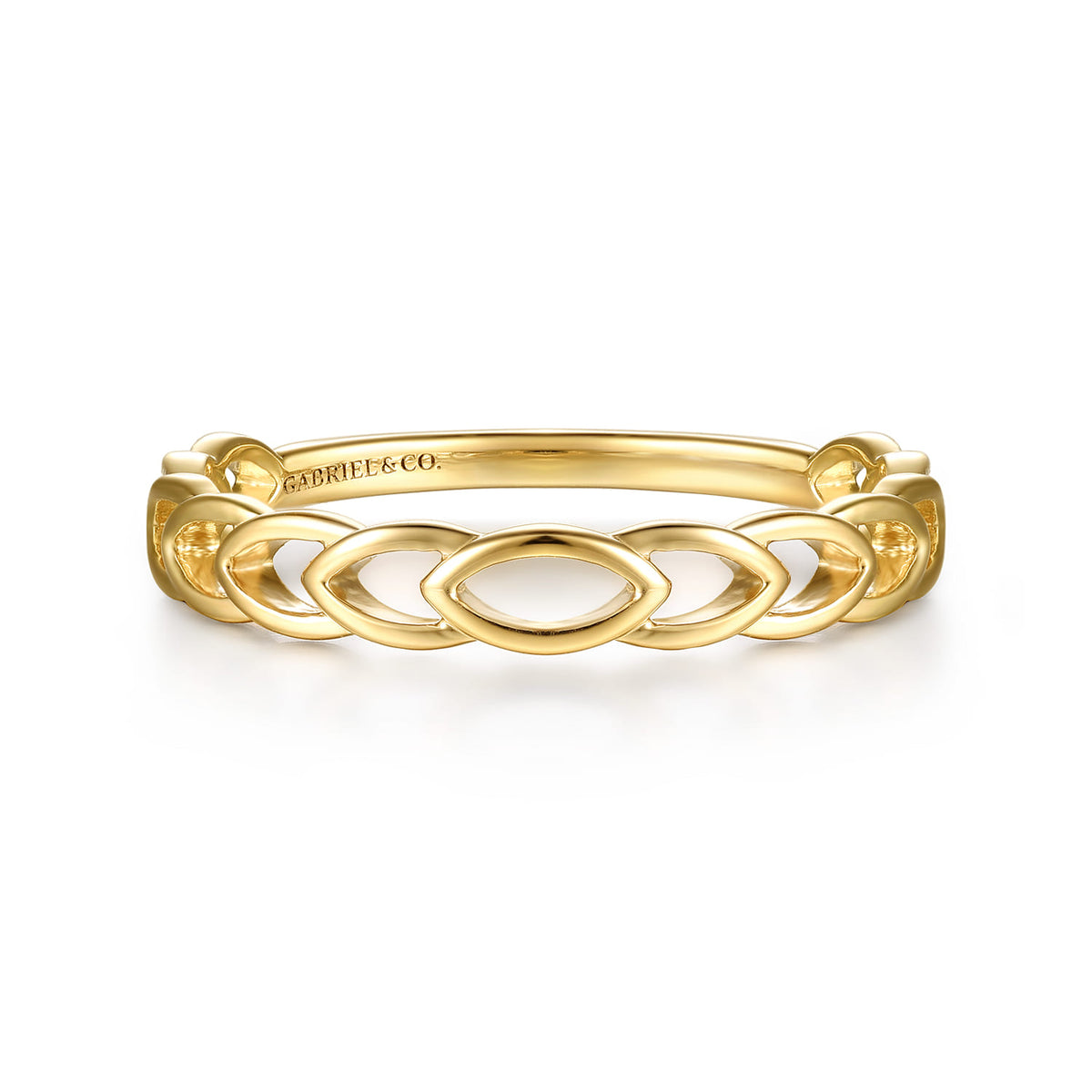 14K Yellow Gold Marquise Shape Stackable Ring — Gabriel & Co. LR53034Y4JJJ