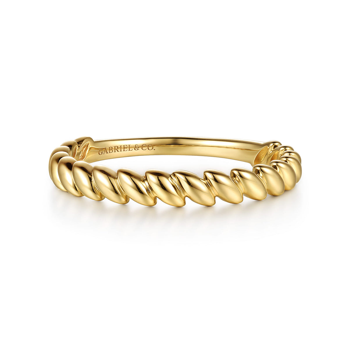 14K Yellow Plain Gold Stackable Ring — Gabriel & Co. LR53065Y4JJJ
