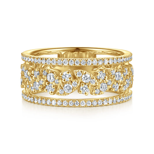 14K Yellow Gold Diamond Marquise Easy Stackable Ring — Gabriel & Co. LR53130Y45JJ