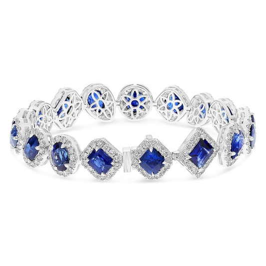 Mixed Shape Sapphire Bracelet — view 2