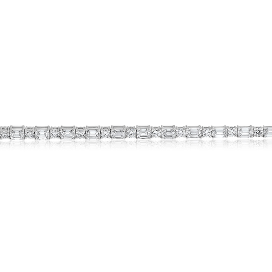 Emerald Cut Diamond Bracelet — view 2