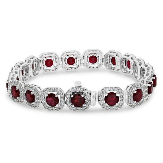 Round Ruby Bracelet — view 2