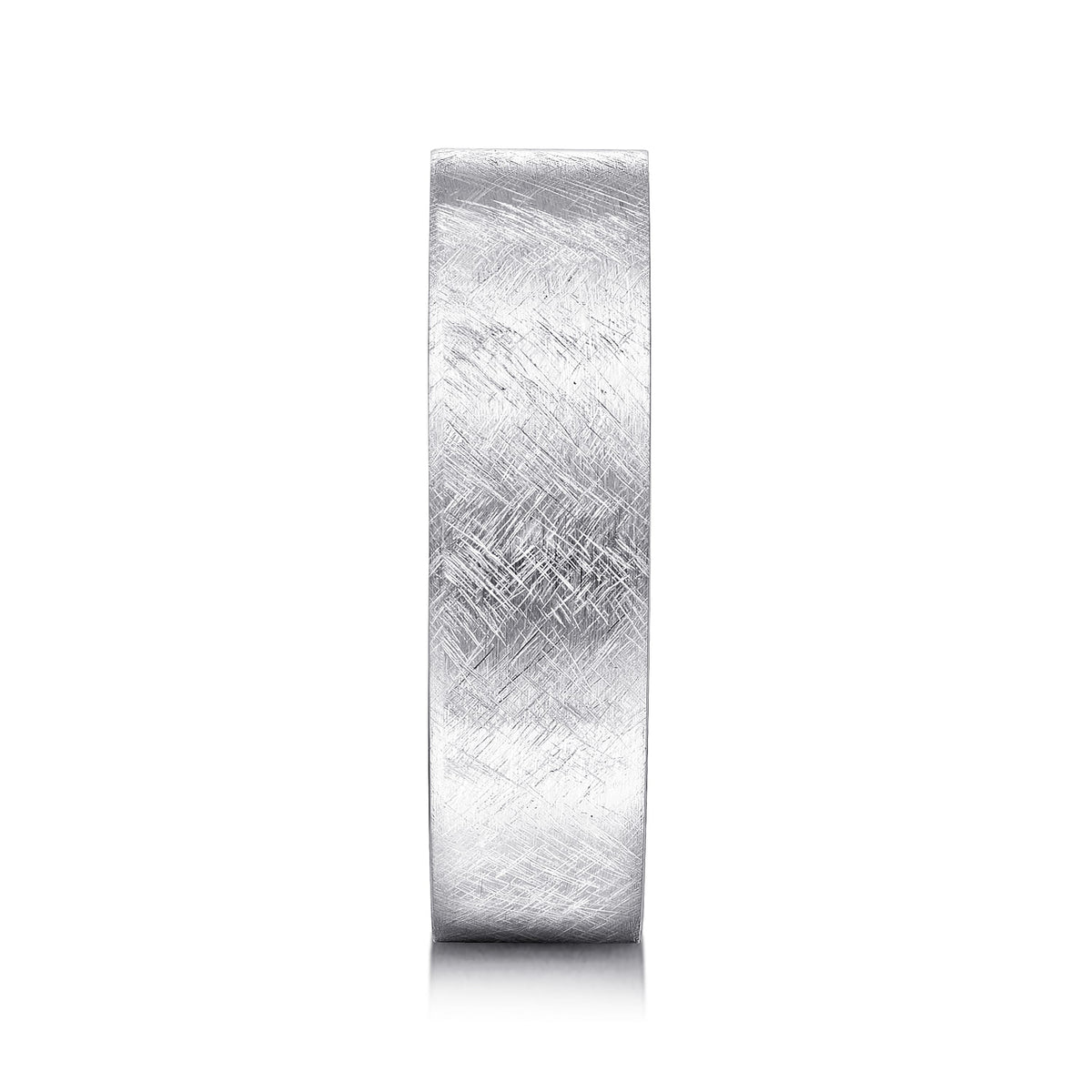 14K White Gold 6mm - Mens Wedding Band in Brushed Finish — Gabriel & Co. MBM0137-60W4JJJ